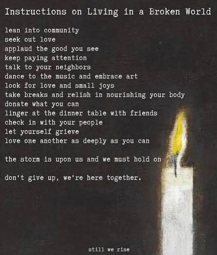 Poem about a broken world