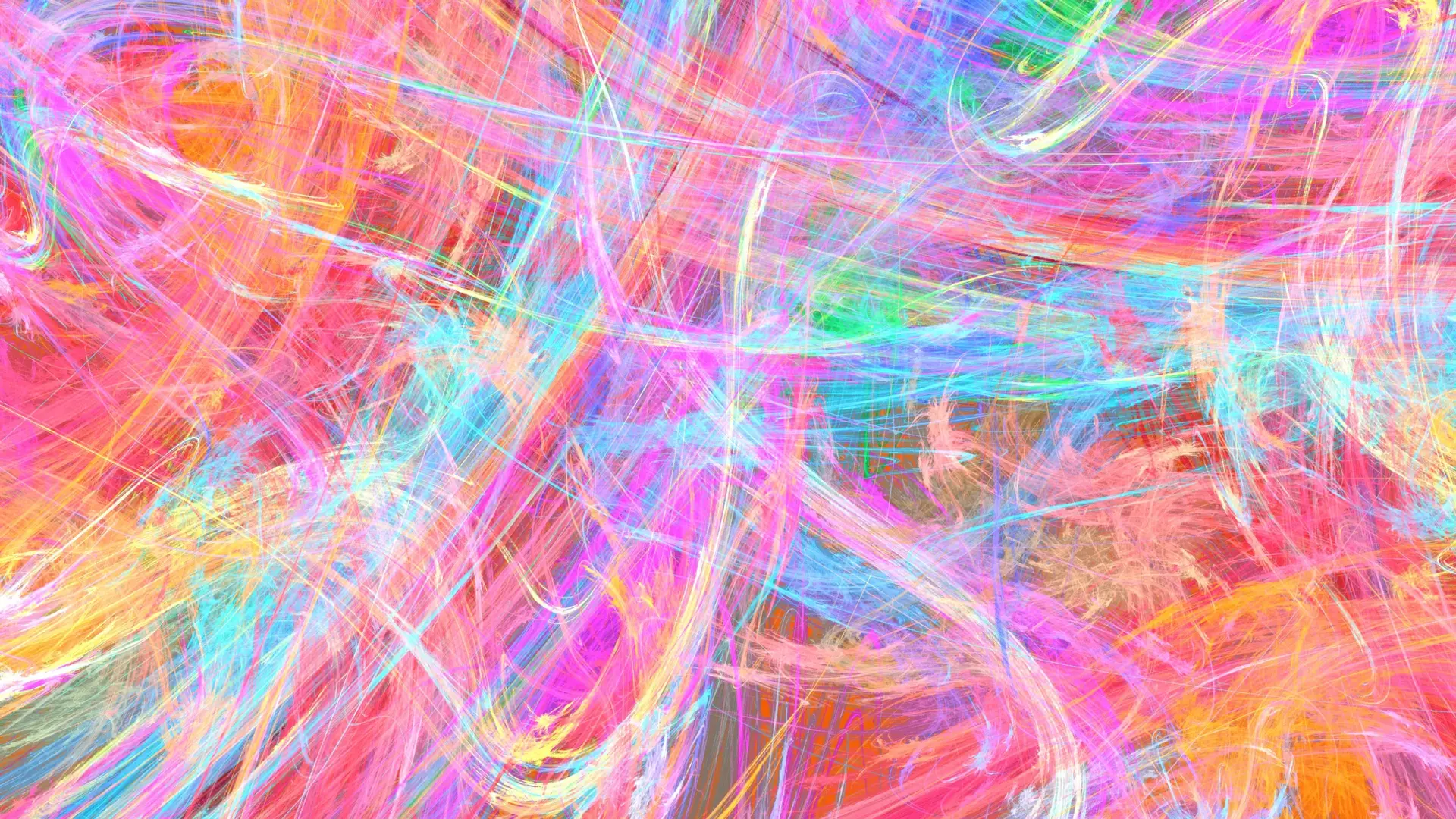 A chaotic mess of bright neon colors.