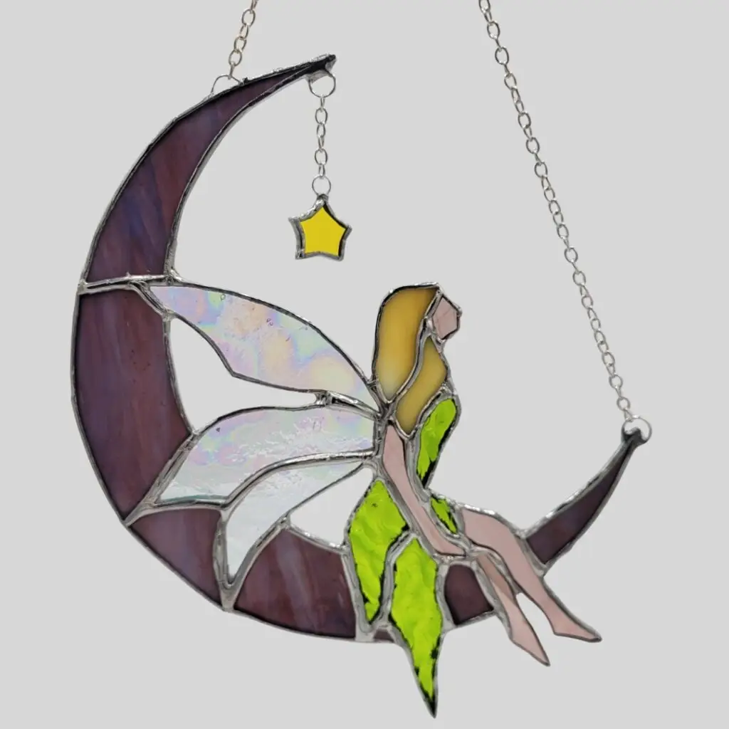 Stained Glass moon fairy